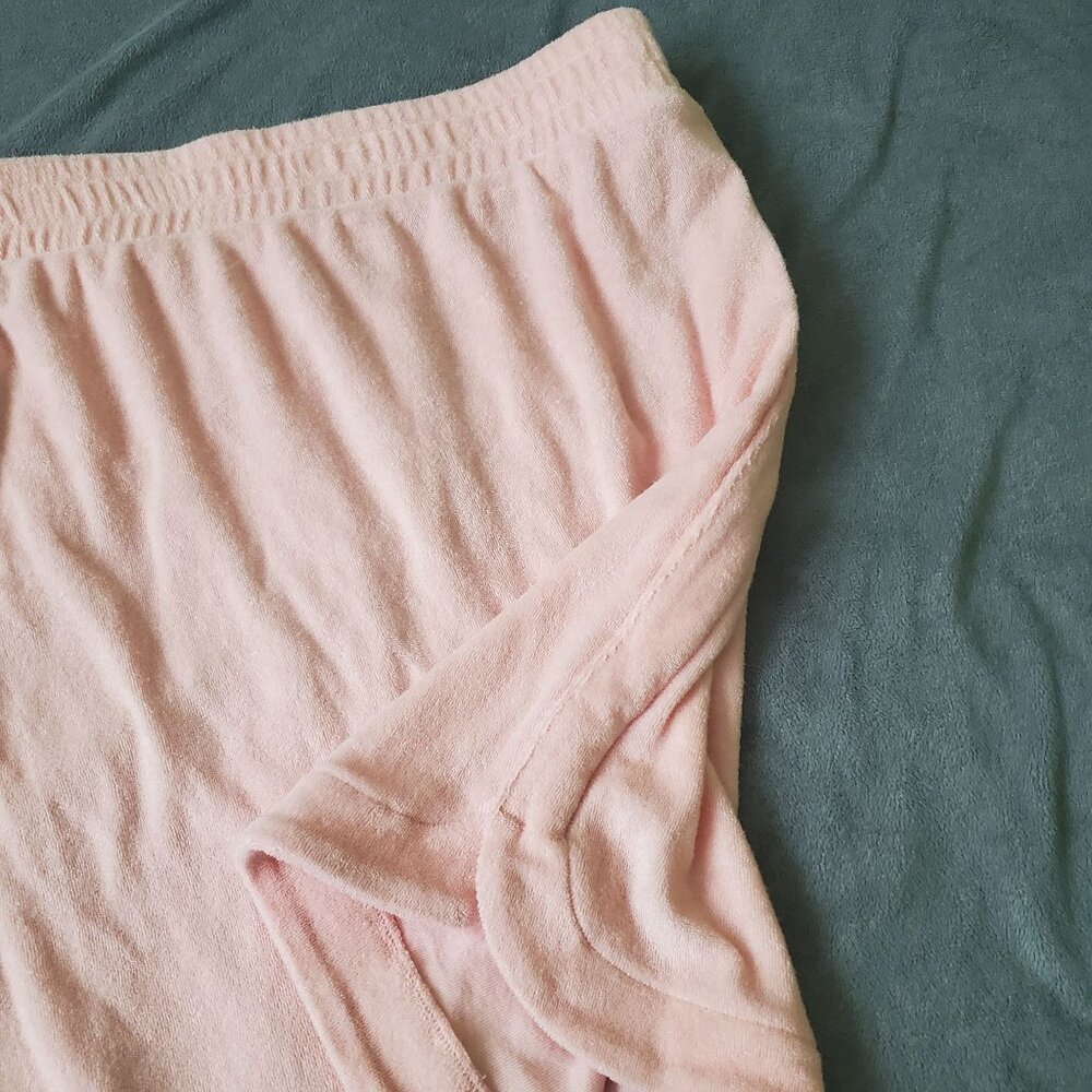 A new day womens shorts size 4X pink color solid Terrycloth Pull-on mid waist - Picture 8 of 9